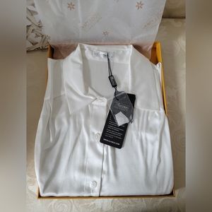 Lily Silk long sleeve collared blouse